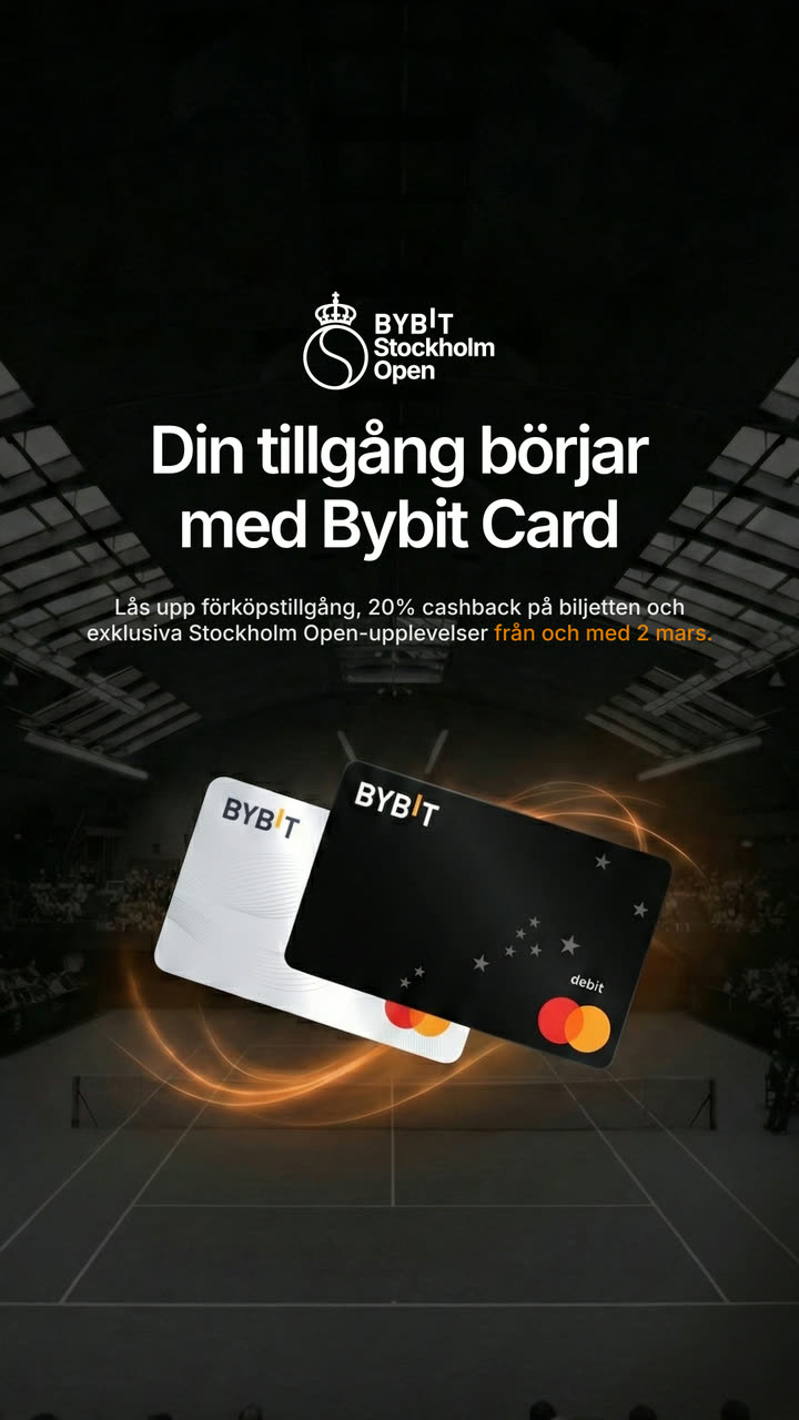 Bybit Stockholm Open campaign still, vertical placement